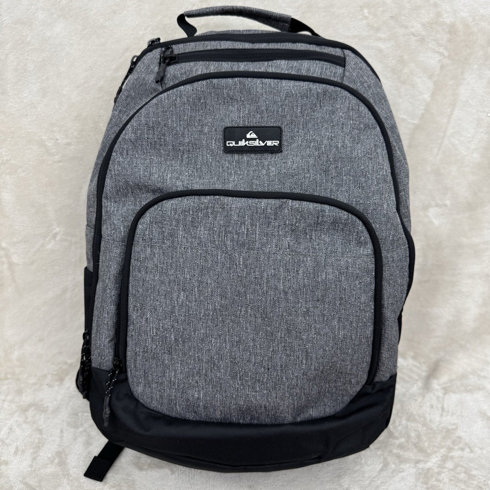 Quiksilver 1969 Special 28L Backpack Gray Black Laptop School Travel NWOT